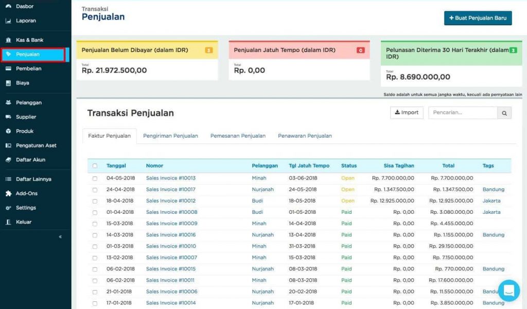 Membuat Buku Kas Pemasukan